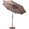 Gymax 10 Ft Patio Table Market Umbrella w/ 24 Solar LED Lights and Heavy-duty Base